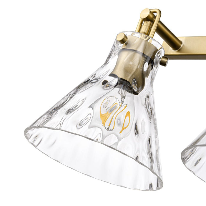 Millennium Barlon 34.75" 4Lt Vanity, Vintage Brass/Clear Water