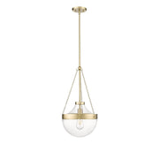 Millennium Lighting Clarra 1Lt Pendant, Modern Gold/Clear - 20101-MG