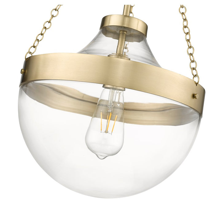 Millennium Lighting Clarra 1Lt Pendant, Modern Gold/Clear