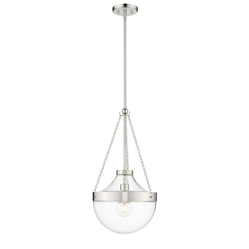 Millennium Lighting Clarra 1Lt Pendant, Polished Nickel - 20101-PN