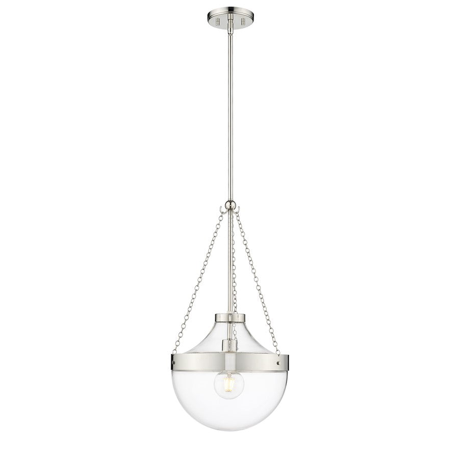 Millennium Lighting Clarra 1Lt Pendant, Polished Nickel - 20101-PN