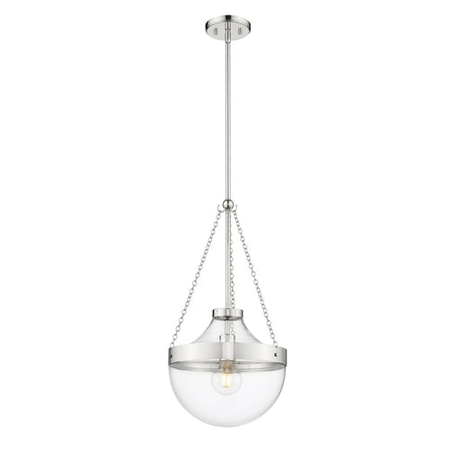 Millennium Lighting Clarra 1Lt Pendant, Polished Nickel
