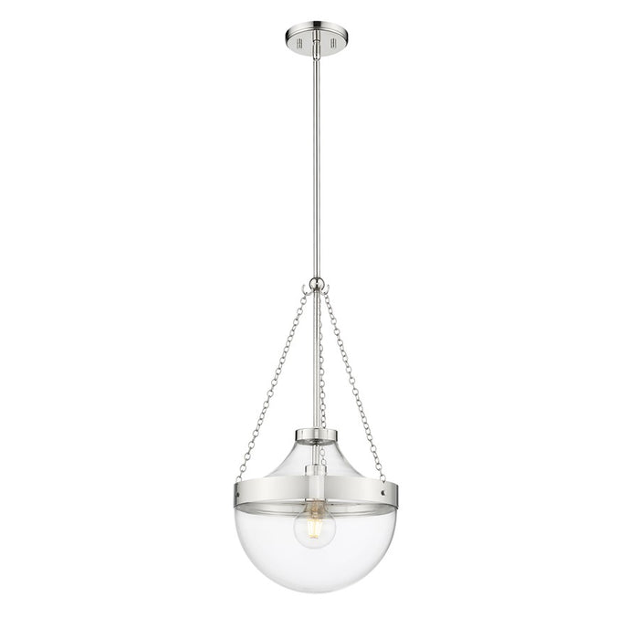 Millennium Lighting Clarra 1Lt Pendant, Polished Nickel