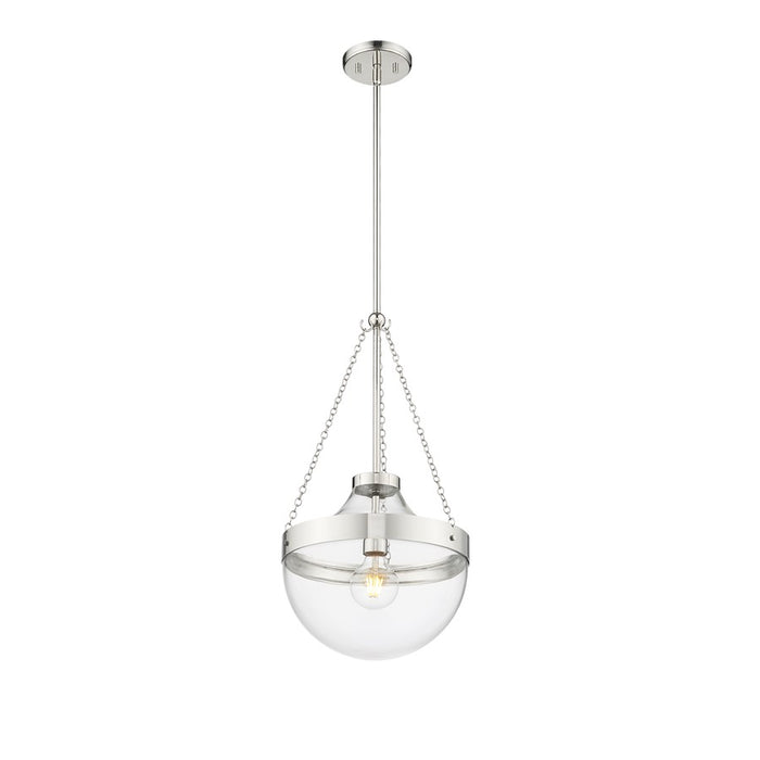 Millennium Lighting Clarra 1Lt Pendant, Polished Nickel