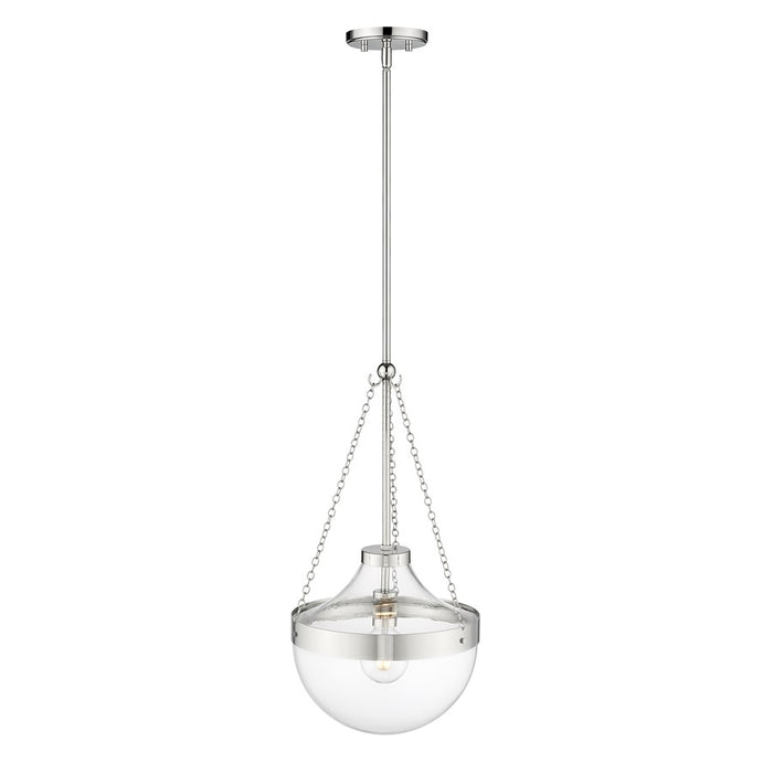 Millennium Lighting Clarra 1Lt Pendant, Polished Nickel