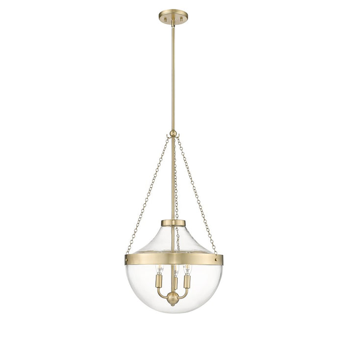 Millennium Lighting Clarra 3Lt Pendant, Modern Gold/Clear - 20103-MG
