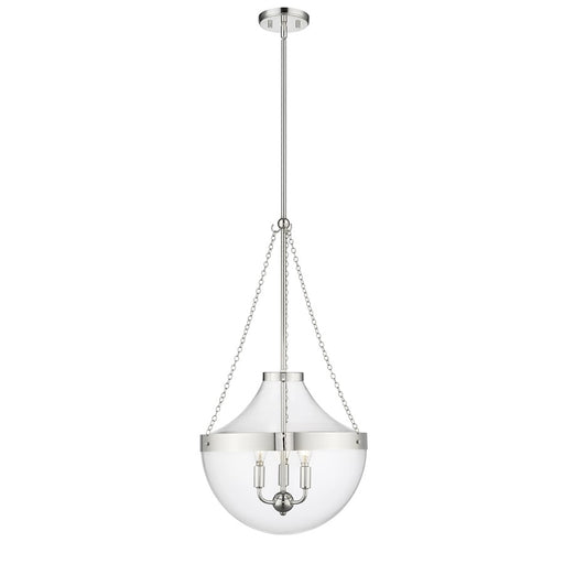 Millennium Lighting Clarra 3Lt Pendant, Polished Nickel - 20103-PN