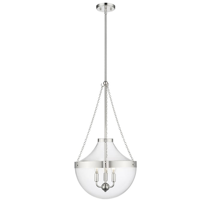 Millennium Lighting Clarra 3Lt Pendant, Polished Nickel - 20103-PN