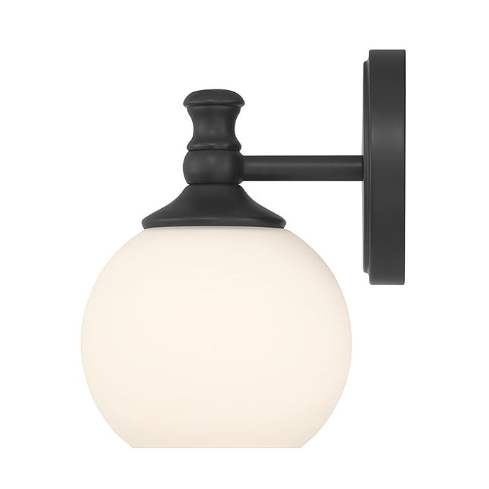 Millennium Orlisse 1Lt Wall Sconce, Black/Etched Opal