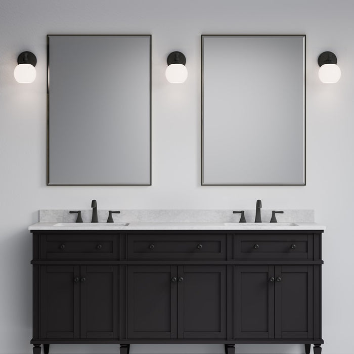 Millennium Orlisse 1Lt Wall Sconce, Black/Etched Opal