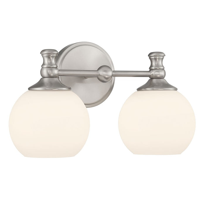 Millennium Orlisse 2Lt Bathroom Vanity Light, Nickel/Etched Opal - 201102-BN