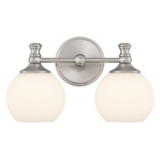 Millennium Orlisse 2Lt Bathroom Vanity Light, Nickel/Etched Opal