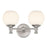Millennium Orlisse 2Lt Bathroom Vanity Light, Nickel/Etched Opal