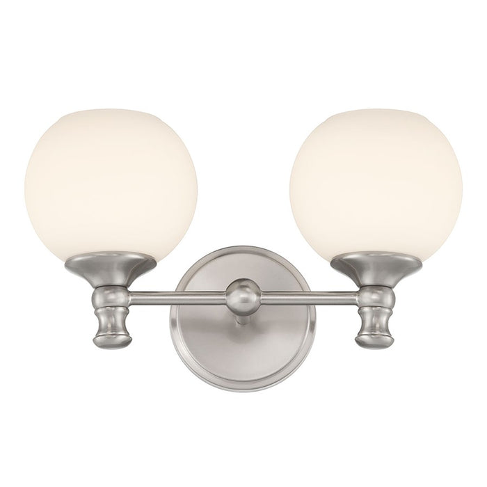Millennium Orlisse 2Lt Bathroom Vanity Light, Nickel/Etched Opal