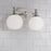 Millennium Orlisse 2Lt Bathroom Vanity Light, Nickel/Etched Opal