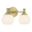 Millennium Orlisse 2Lt Bathroom Vanity Light, Brass/Etched Opal - 201102-VB