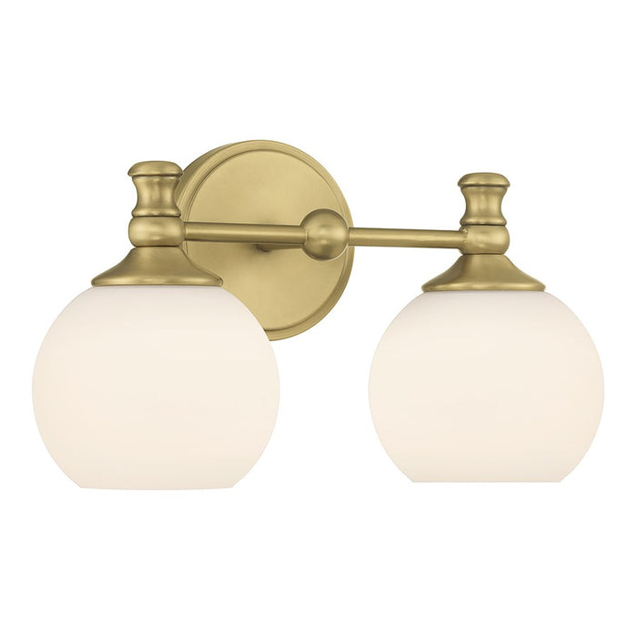 Millennium Orlisse 2Lt Bathroom Vanity Light, Brass/Etched Opal - 201102-VB