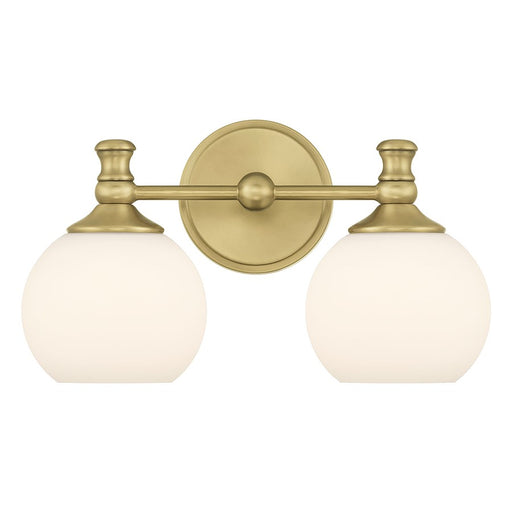 Millennium Orlisse 2Lt Bathroom Vanity Light, Brass/Etched Opal