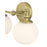 Millennium Orlisse 2Lt Bathroom Vanity Light, Brass/Etched Opal
