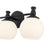Millennium Orlisse 3Lt Bathroom Vanity Light, Black/Etched Opal