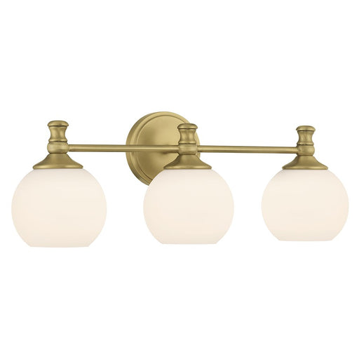 Millennium Orlisse 3Lt Bathroom Vanity Light, Brass/Etched Opal - 201103-VB