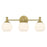 Millennium Orlisse 3Lt Bathroom Vanity Light, Brass/Etched Opal