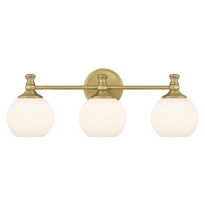Millennium Orlisse 3Lt Bathroom Vanity Light, Brass/Etched Opal