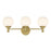 Millennium Orlisse 3Lt Bathroom Vanity Light, Brass/Etched Opal