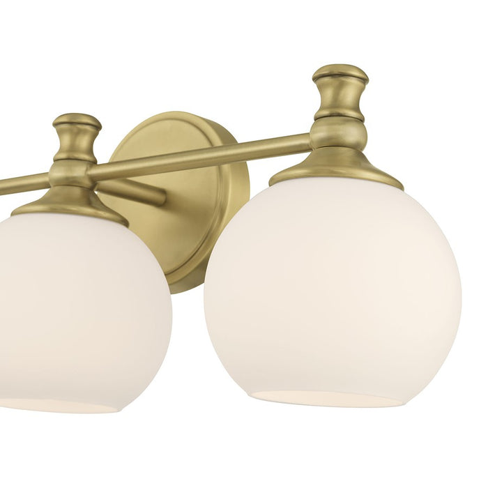 Millennium Orlisse 3Lt Bathroom Vanity Light, Brass/Etched Opal