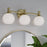 Millennium Orlisse 3Lt Bathroom Vanity Light, Brass/Etched Opal