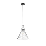 Millennium Lighting Barlon 1Lt Pendant, Black/Clear - 20201-MB