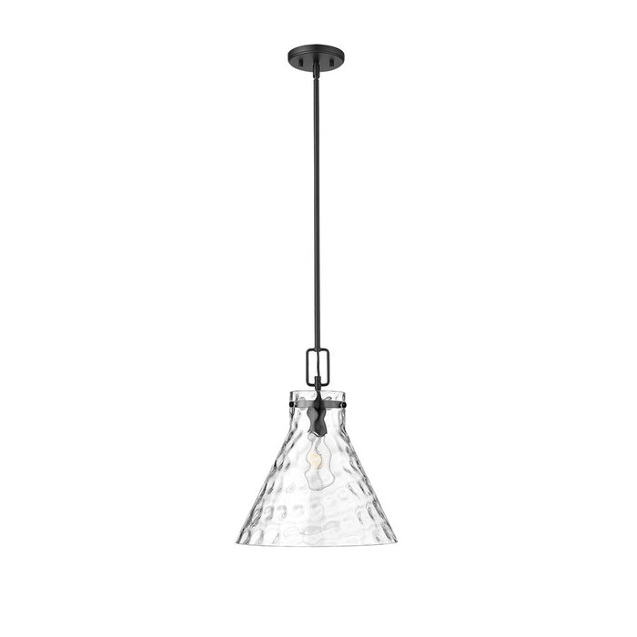Millennium Lighting Barlon 1Lt Pendant, Black/Clear - 20201-MB