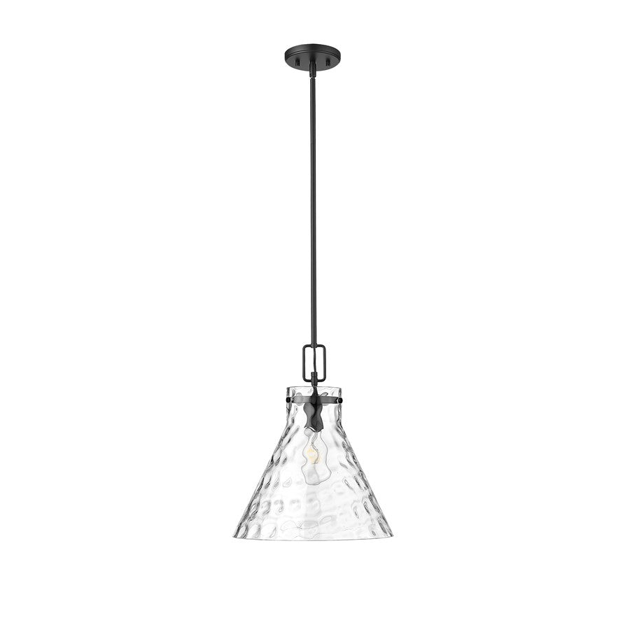 Millennium Lighting Barlon 1Lt Pendant, Black/Clear - 20201-MB