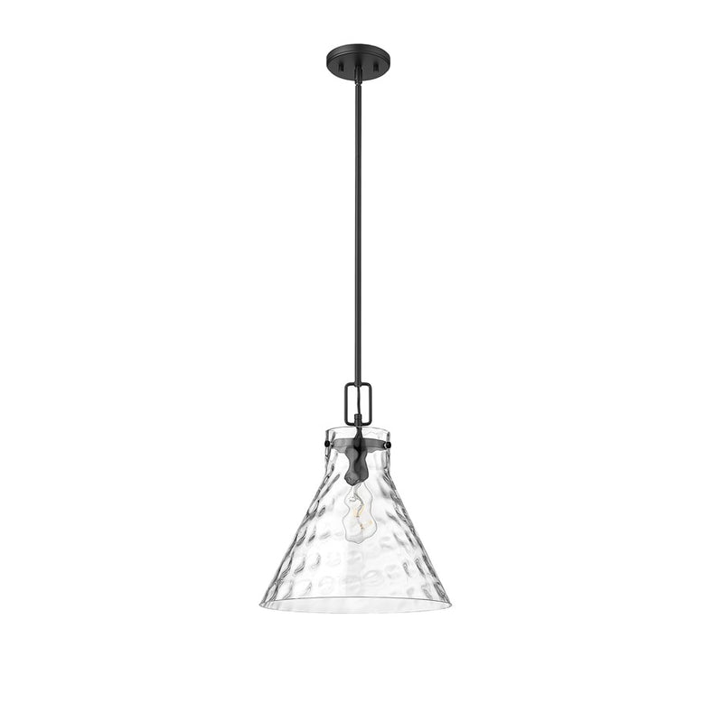 Millennium Lighting Barlon 1Lt Pendant, Black/Clear