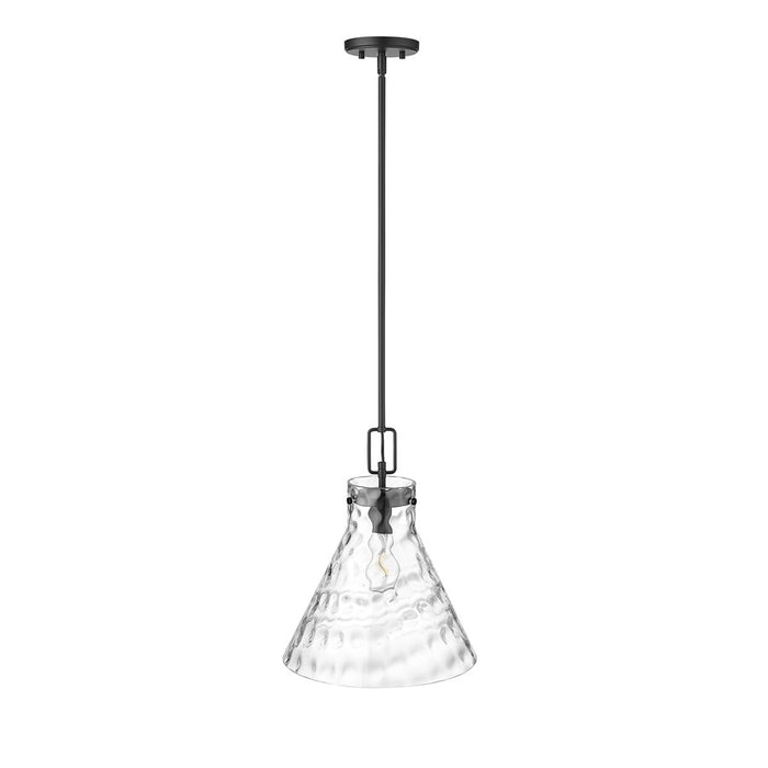 Millennium Lighting Barlon 1Lt Pendant, Black/Clear