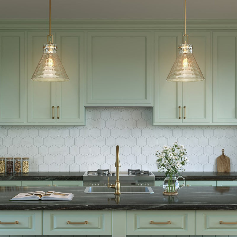 Millennium Lighting Barlon 1Lt Pendant, Modern Gold/Clear
