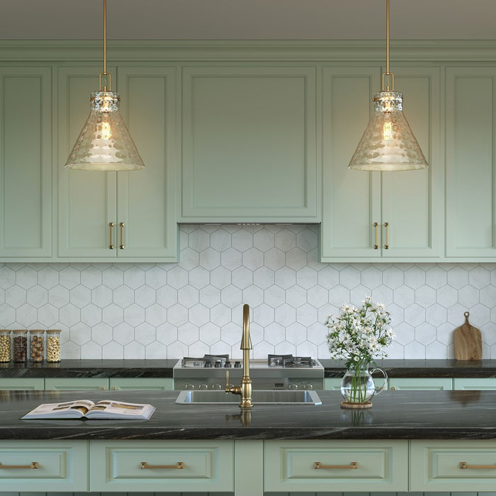 Millennium Lighting Barlon 1Lt Pendant, Modern Gold/Clear