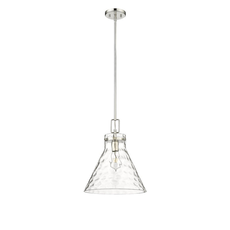 Millennium Lighting Barlon 1Lt Pendant, Polished Nickel/Clear