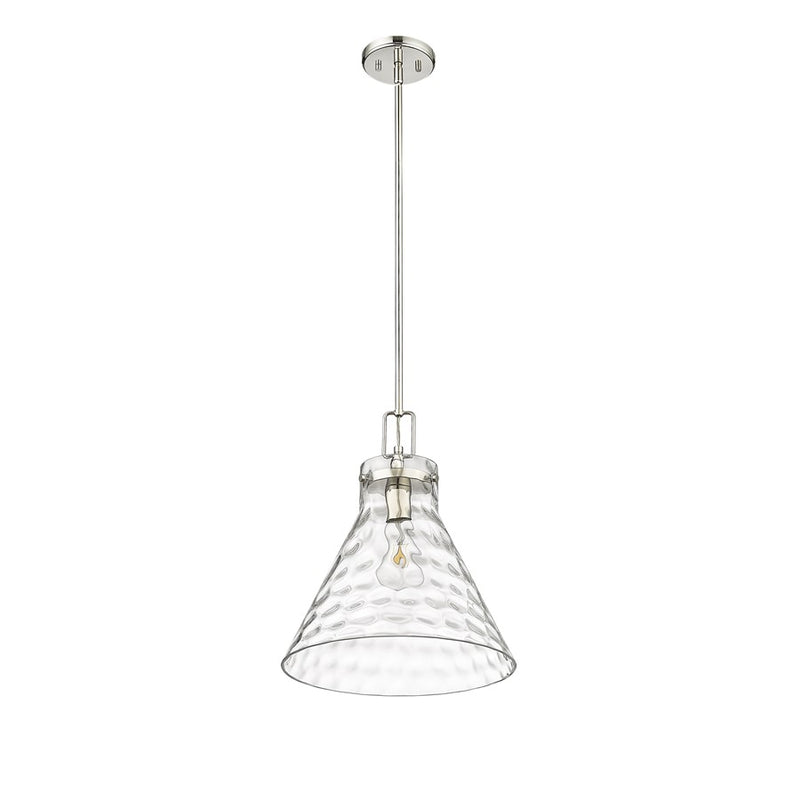 Millennium Lighting Barlon 1Lt Pendant, Polished Nickel/Clear