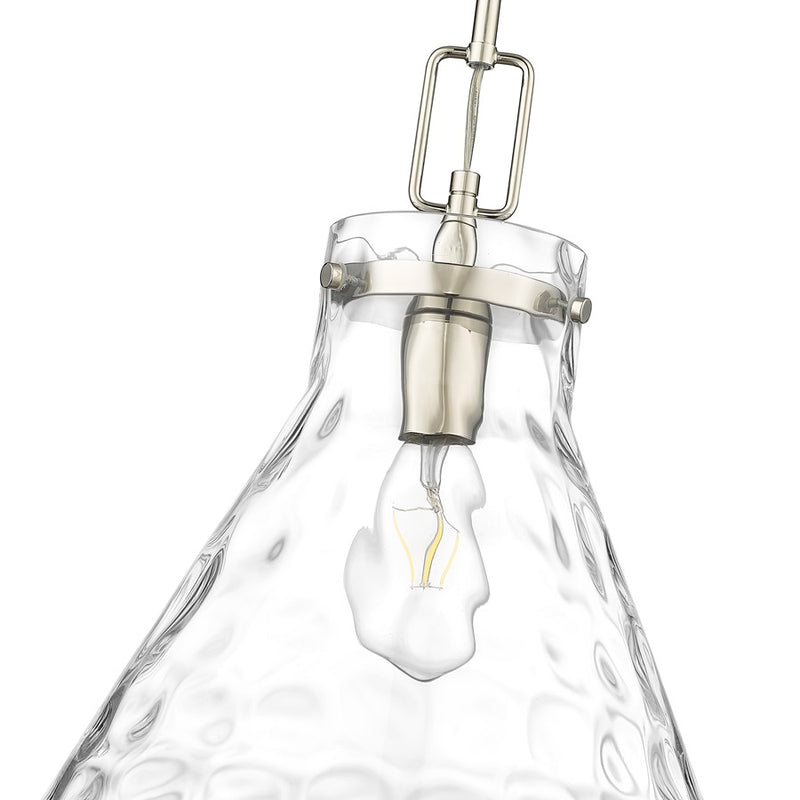 Millennium Lighting Barlon 1Lt Pendant, Polished Nickel/Clear
