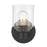 Millennium Vessair 1Lt Wall Sconce, Black/Clear Seeded