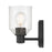 Millennium Vessair 1Lt Wall Sconce, Black/Clear Seeded