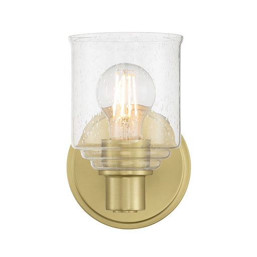 Millennium Vessair 1Lt Wall Sconce, Brass/Clear Seeded