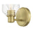 Millennium Vessair 1Lt Wall Sconce, Brass/Clear Seeded