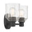 Millennium Vessair 2Lt Bathroom Vanity Light, Black/Clear Seeded