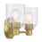 Millennium Vessair 2Lt Bathroom Vanity Light, Brass/Clear Seeded