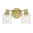 Millennium Vessair 2Lt Bathroom Vanity Light, Brass/Clear Seeded