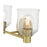 Millennium Vessair 2Lt Bathroom Vanity Light, Brass/Clear Seeded