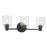 Millennium Vessair 3Lt Bathroom Vanity Light, Black/Clear Seeded - 202103-MB