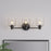 Millennium Vessair 3Lt Bathroom Vanity Light, Black/Clear Seeded